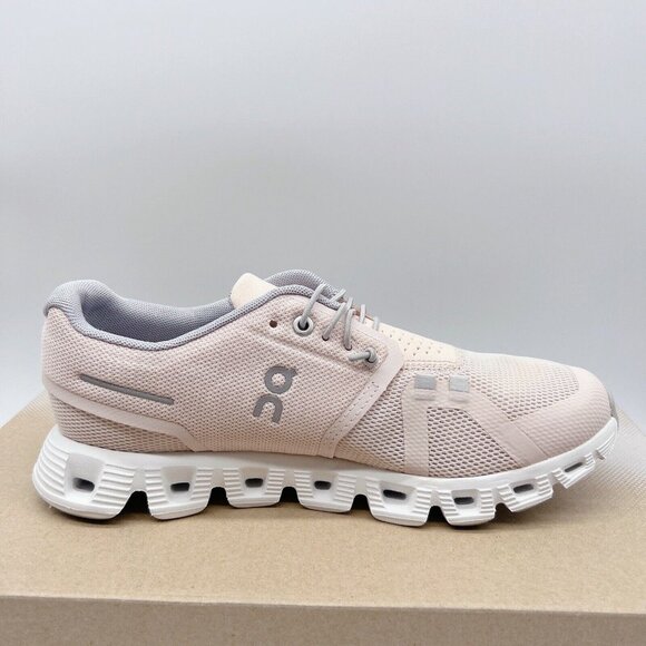 ON Cloud 5 Running Shoes Sneaker Shell/ White Pink Womens Size US 7 - Picture 8 of 12